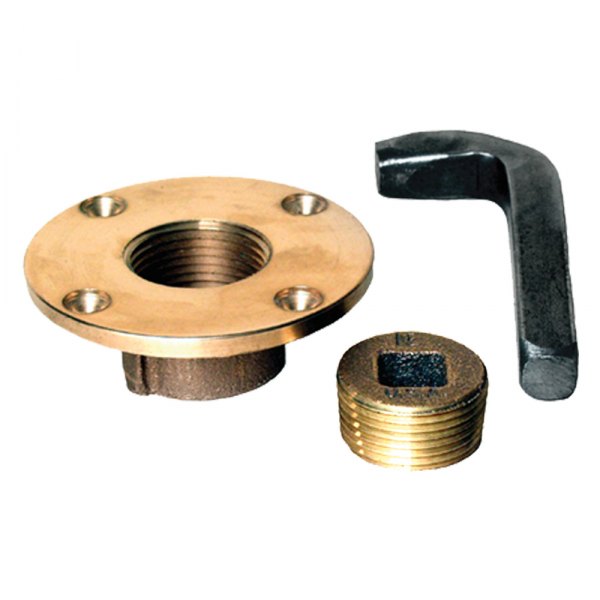 Buck Algonquin® - 1" D Bronze Flange & Drain Plug with Wrench