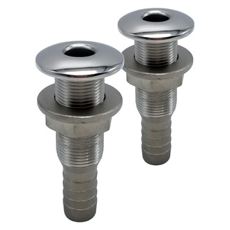 Buck Algonquin® - 2-3/4" Hole Stainless Steel Thru-Hull Fitting for 1-1/2" D Hose
