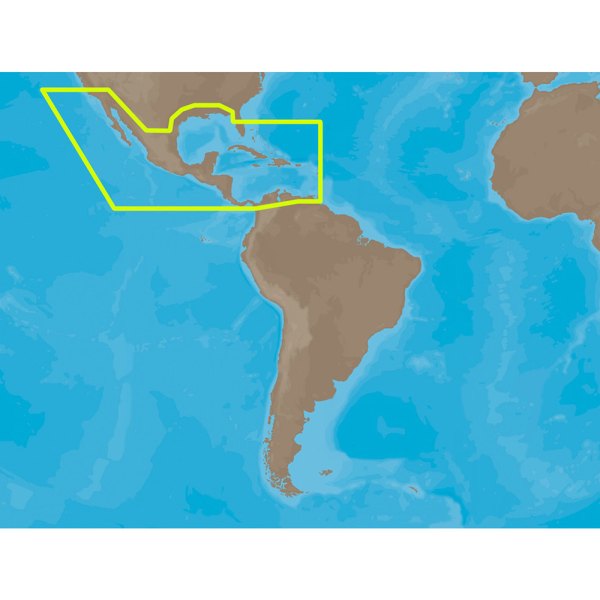 C-MAP® - Max Wide Central America and the Caribbean C-Card Format Electronic Chart