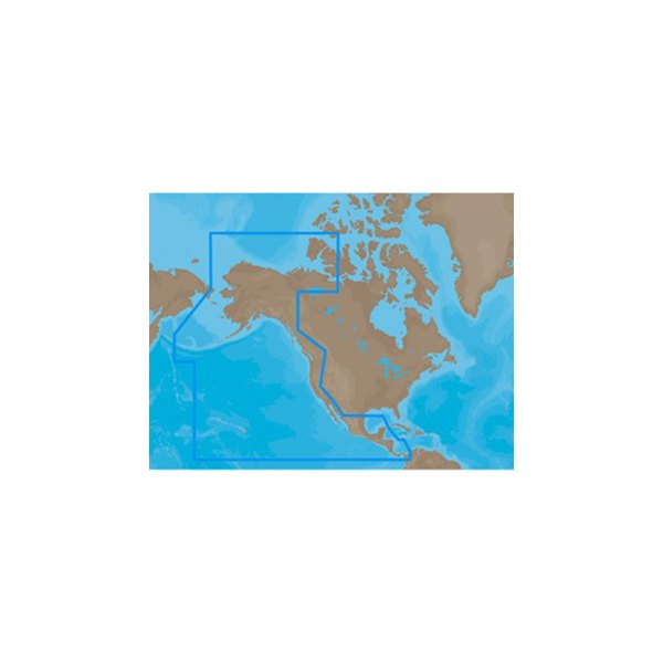 C-MAP® - Max MegaWide Pacific Coast and Central America C-Card Format Electronic Chart