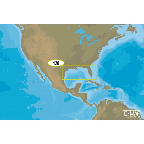 C-MAP® - Max Wide Gulf of Mexico C-Card Format Bathymetric Electronic Chart