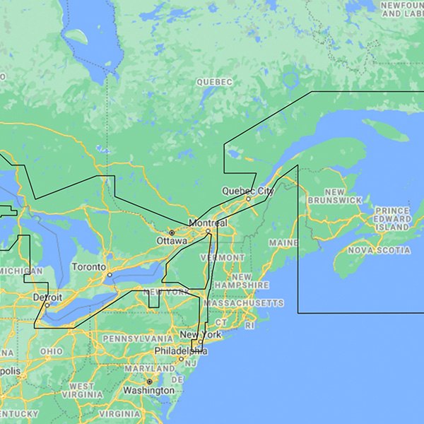 C-MAP® - Reveal Coastal Great Lakes to Nova Scotia microSD Format Bathymetric Electronic Chart