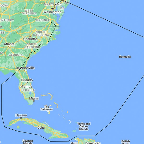 C-MAP® - Reveal Coastal Chesapeake Bay to the Bahamas microSD Format Bathymetric Electronic Chart