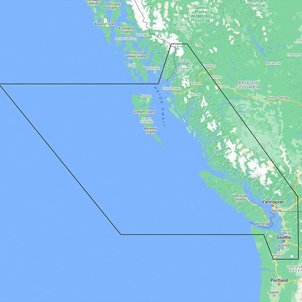 C-MAP® - Reveal Coastal British Columbia and Puget Sound microSD Format Bathymetric Electronic Chart