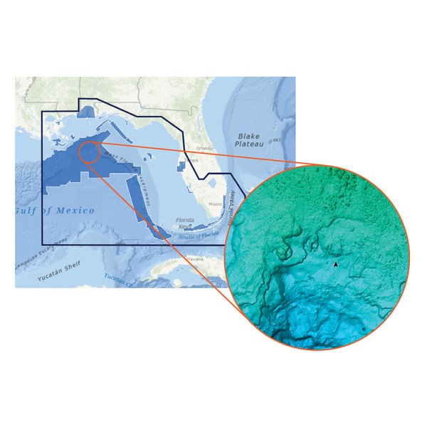 C-MAP® - Reveal St. Lucie Inlet to New Orleans microSD Format Bathymetric Electronic Chart