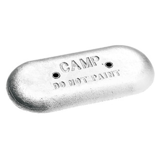 Camp Company® - 14" L x 6.5" W x 1.25" H Zinc Oval Hull Plate Anode