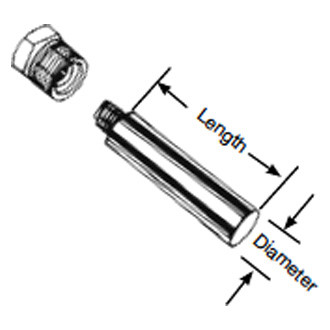 Camp Company® - 1.5" L x 0.5" D 3/8" NPT Zinc Pencil Anode W/O Plug
