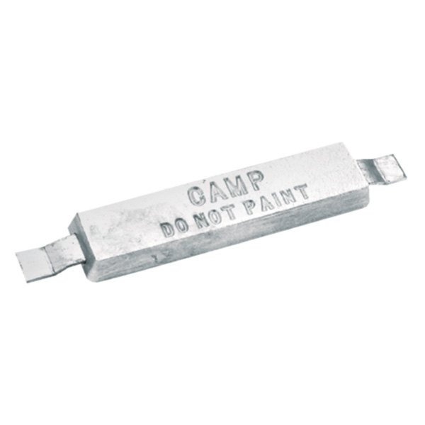 Camp Company® - 12" L x 3" W x 1.25" H Zinc Rectangular Hull Plate Anode with Straps