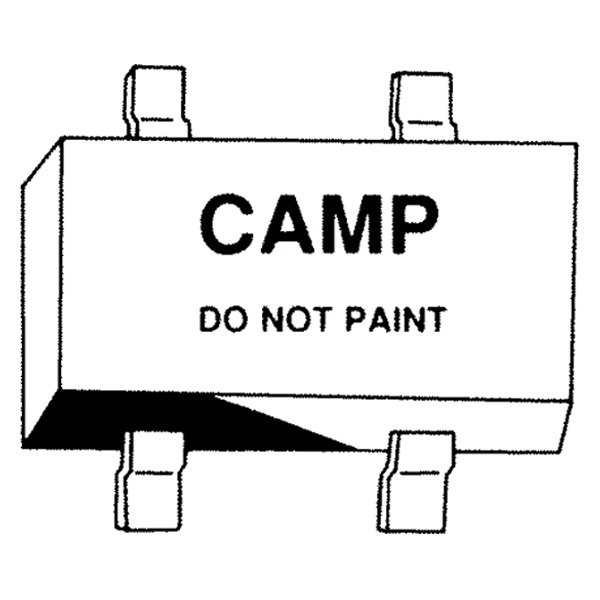 Camp Company® - 12" L x 6" W x 1.25" H Zinc Rectangular Hull Plate Anode with Straps