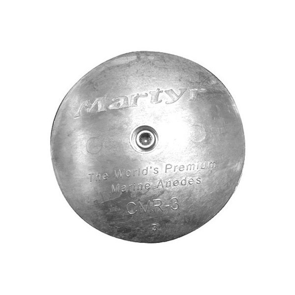 Martyr® - 6.5" O.D Aluminum Rudder/Trim Tab Anode with Allen Screw