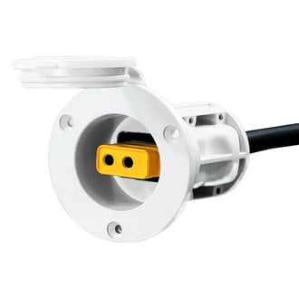 Cannon® - White Flush Mount Power Port