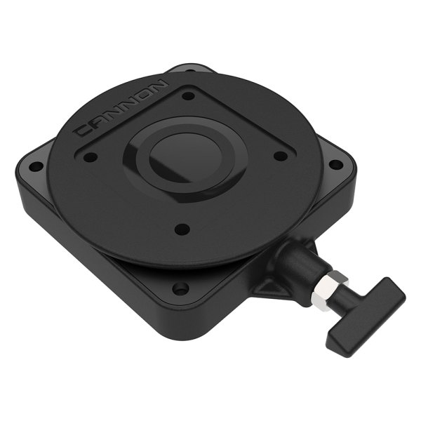 Cannon® - Black Stainless Steel Swivel Downrigger Low-Profile Mount Base