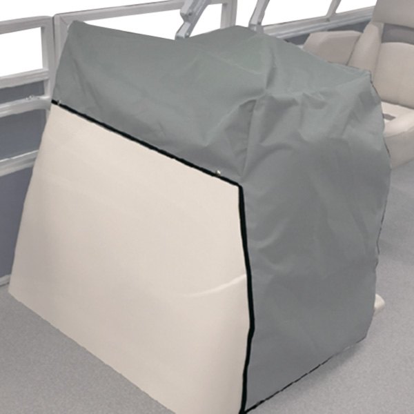 Carver® - 36" L x 32" W x 23" H Haze Gray Poly-Guard Center Console Cover for Pontoon Boat