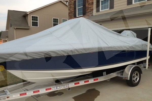 Carver® 71117F-10 - Wide Series Slate Gray Poly-Flex ll Boat Cover