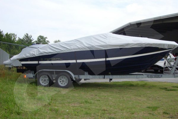 Carver® 77119S11 - Mist Gray Sun-Dura Boat Cover for 19'6