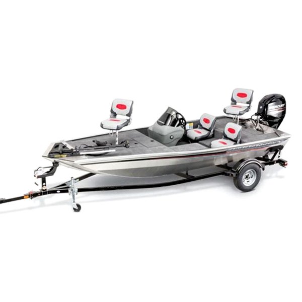  Carver® - Extra Wide Slate Gray Poly-Flex ll Boat Cover for 18'6" L x 94" W Jon Style Bass Boat
