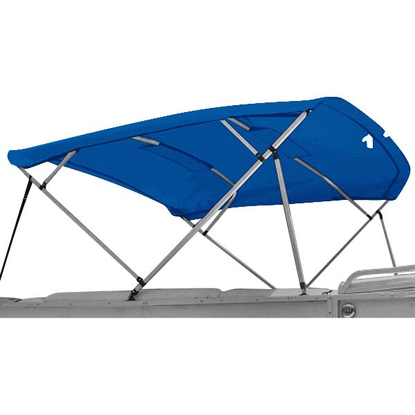  Carver® - 8' L x 96"-102" W Pacific Blue Sunbrella™ Acrylic 4-Bow Pontoon Bimini Canvas