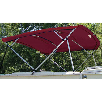 Carver® - 8' L x 96"-102" W Burgundy Sunbrella™ Acrylic 4-Bow Pontoon Bimini Canvas