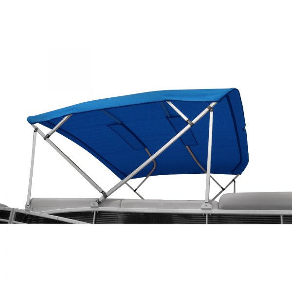  Carver® - 8' L x 96"-102" W x 48" H Pacific Blue Sunbrella™ Acrylic Pontoon Fully Assembled 4-Bow Bimini Top Kit