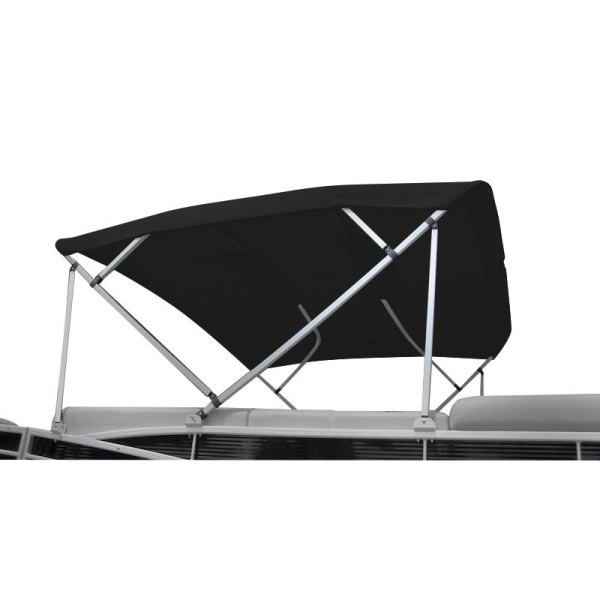Carver® - 8' L x 96"-102" W x 48" H Jet Black Sunbrella™ Acrylic 4-Bow Ready to Assemble Pontoon Bimini Top Kit