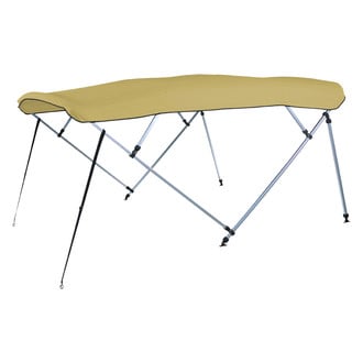 Carver® - 6' L x 96"-102" W x 48" H Toast Sunbrella™ Acrilyc Square Tube 4-Bow Bimini Top