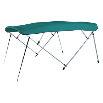Carver® - 6' L x 96"-102" W x 48" H Persian Green Sunbrella™ Acrilyc Square Tube 4-Bow Bimini Top