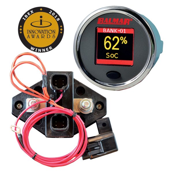 CDI Electronics® - SG200 2.1" Black Dial/Stainless Steel Bezel In-Dash Mount Battery Gauge Kit