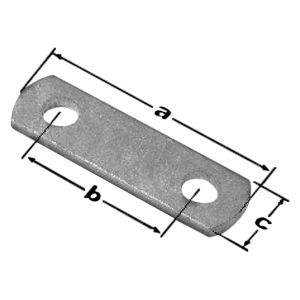 C.E. Smith® - 4" L x 1-1/4" W Galvanized Steel Frame Strap/Shackle Link