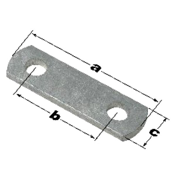 C.E. Smith® - 3" L x 1" W Galvanized Steel Frame Strap/Shackle Link