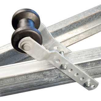 C.E. Smith® - 5" W Black Rubber Adjustable Keel Roller Bracket Assembly