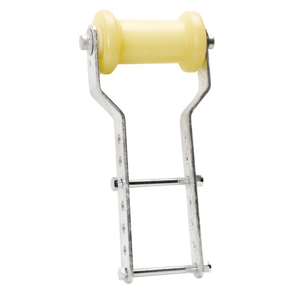 C.E. Smith® - 5" W Yellow Rubber Adjustable Keel Roller Bracket Assembly