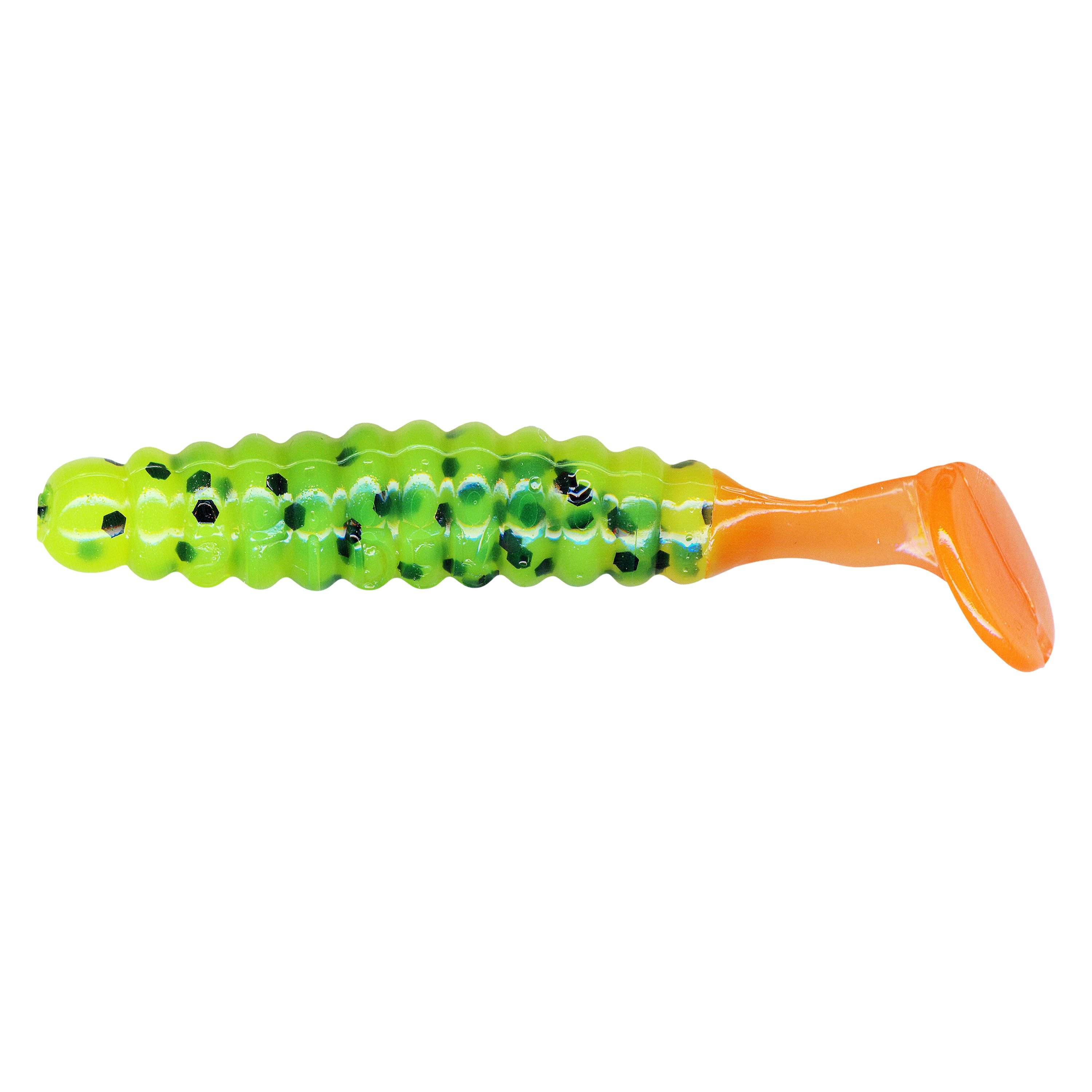 Slider CSGGF15 Crappie/Panfish Grub With Vibratail 1 1/2" Chartreuse 