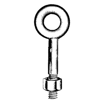 Chicago Hardware® - 1" I.D. x 8" L Galvanized Steel Regular Eye Bolt