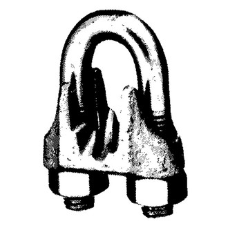 Chicago Hardware® - Galvanized Steel Wire Rope Clip for 1/8" D Lines