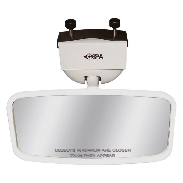 CIPA® - Concept II™ 8" W x 4" H White Boat Mirror with Quick Mount Bracket