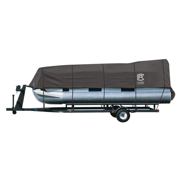 Classic Accessories® - Stormpro™ Charcoal Polyester Boat Cover for 17'-20' L x 102" W Pontoon Boats