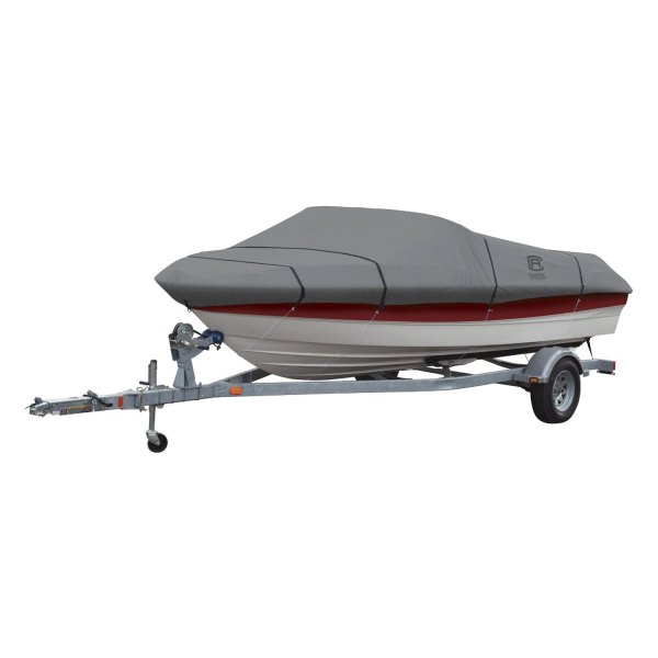 Classic Accessories® - Lunex Rs-1™ Gray Rip/Stop Boat Cover for 12'-14' L x 68" W V-Hull Fishing Boats