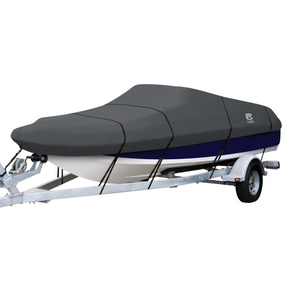 Classic Accessories® - Stormpro™ Charcoal Polyester Boat Cover for 22'-24' L x 116" W Deck Boat