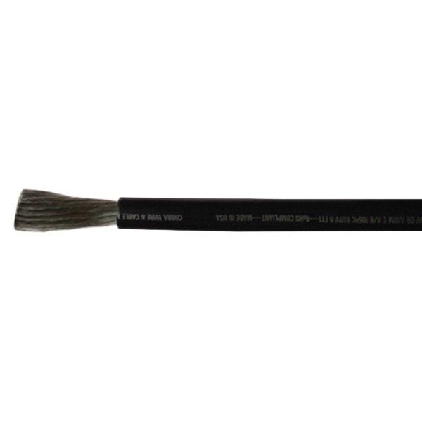 Cobra Wire Cable® - 1/0 AWG 50' Black Tinned Copper Battery Cable