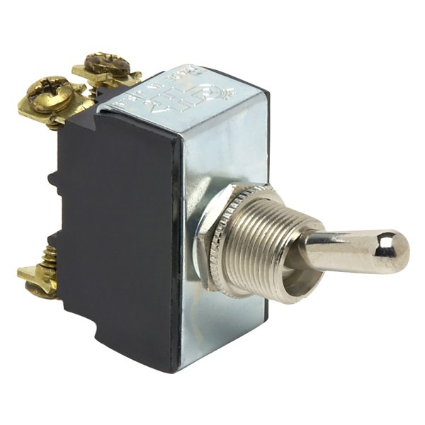 Cole Hersee® - 12 - 24 V DC 15/25 A On/Off Nickel Plated Brass DPST Heavy-Duty Toggle Switch with 4 Screws, Retail