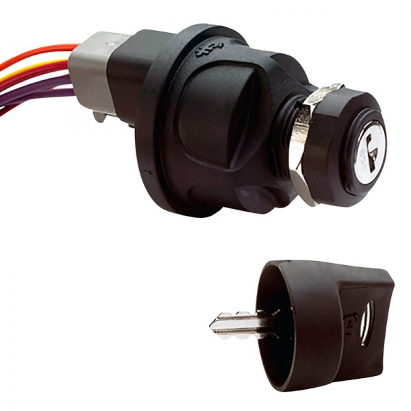 Cole Hersee® - 95060 Series 12/24/36/48 V DC 2/3/5/10 A 4-Way Sealed Ignition Switch, 4 Pieces