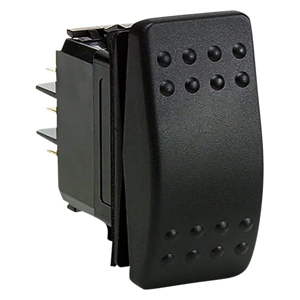 Cole Hersee® - M-58031 Series 12 V DC 25 A On/Off Black Nylon Bezel DPST Rocker Switch with 4 Blades