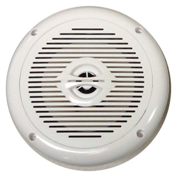 CPS Marine® - 6.5" 80W 2-Way 4-Ohm White Flush Mount Speaker