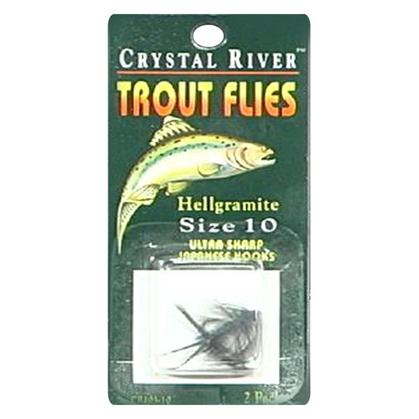 Crystal River® - Trout Hellgramite #10 Black Fly Lures