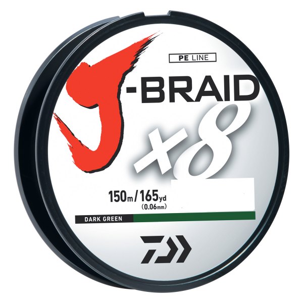 Daiwa® - J-Braid™ 165 yd 10 lb Dark Green X8 Braided Fishing Line