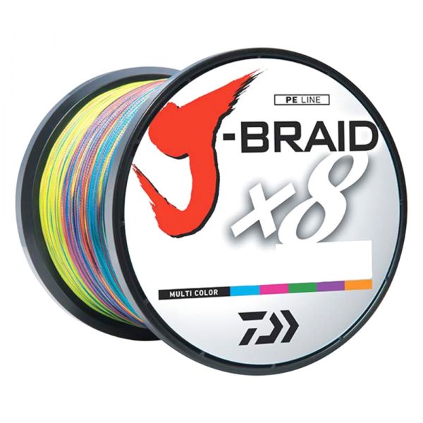Daiwa® JB8U65-3000M - J-Braid™ 3300 yd 65 lb Multi-Color X8 Braided Fishing  Line 