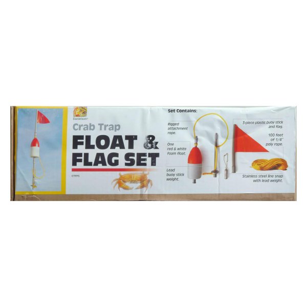 Danielson® - White/Red Crab Trap Float & Flag Set