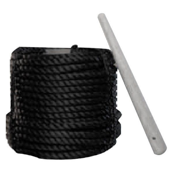 Datrex® - 240' Black Poly Rope with Eye Splice and Toggle