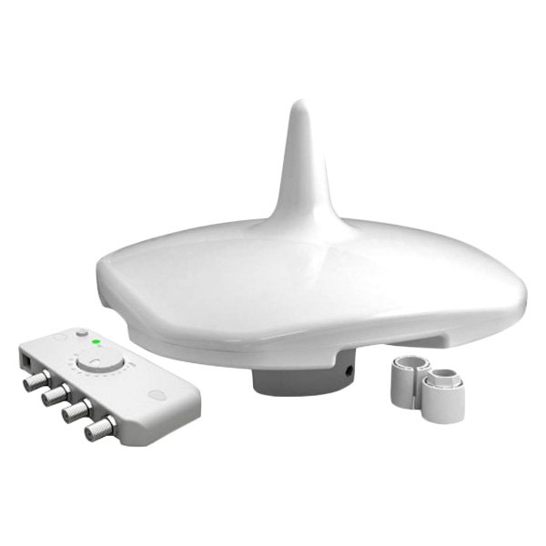 Digital Yacht® - 29 dB 11" Dia. White TV/FM Antenna with 33' Cable