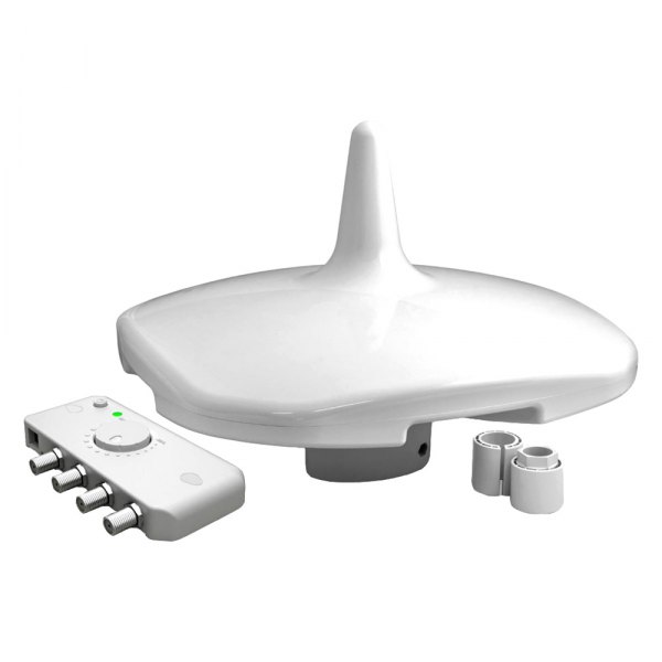 Digital Yacht® - 29 dB 11" Dia. White TV/FM Antenna with 66' Cable